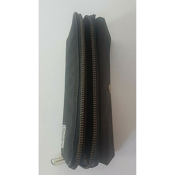 Herschel Supply Vintage Women Wallet Black Canvas Original 8" X 4" Ziparound - Picture 5 of 12